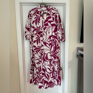 Anthropologie Maeve Bettina shirt dress * Floral Violet * Size small * NWT